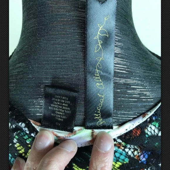 Petticoat Alley Lace Fringe Tank Top Shirt Dress - Picture 5 of 6